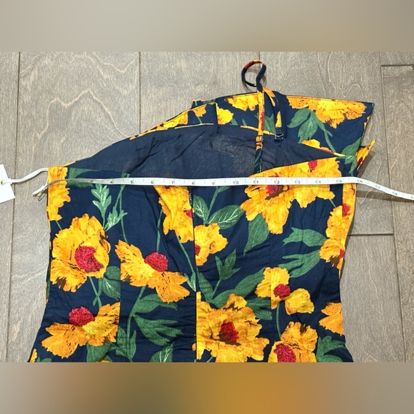 Tuckernuck Hyacinth House Navy & Marigold Floral Ruffle Margot Maxi Dress, Small - Picture 8 of 9